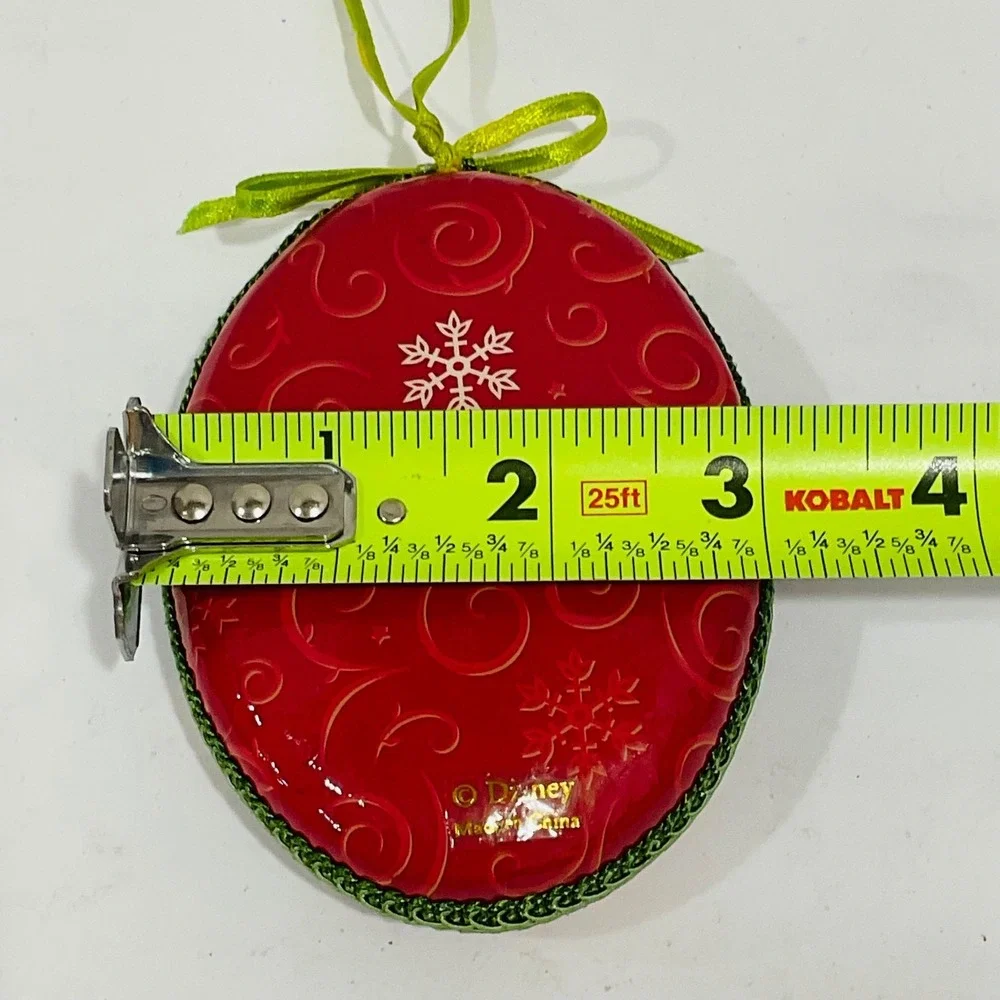 Walt Disney Mickey Minnie Mouse decoupage Christmas ornament ribbon vintage 1998